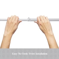 Kenney Easy Install Collection™ Fast Fit™ No Tools Nicholas 2-Pack 5/8 IN Tension Curtain Rod