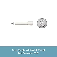 Kenney Strafford 2pk Spring 7/16 Tension Curtain Rod