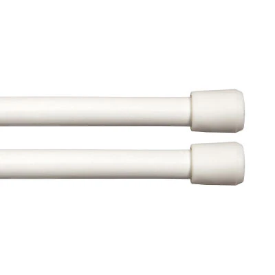 Kenney Strafford 2pk Spring 7/16 Tension Curtain Rod