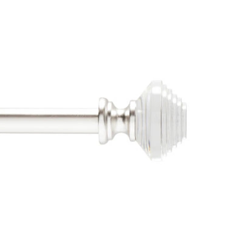 Kenney Designer Collection™  Selah Acrylic Knob 3/4 IN Adjustable Curtain Rod
