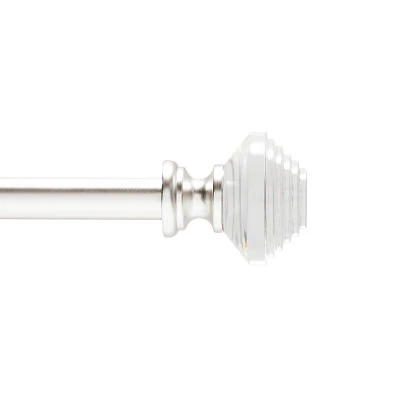 Kenney Designer Collection™  Selah Acrylic Knob 3/4 IN Adjustable Curtain Rod