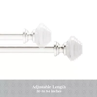 Kenney Designer Collection™  Selah Acrylic Knob 3/4 IN Adjustable Curtain Rod