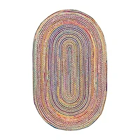 nuLoom Aleen Braided Cotton Jute Indoor Oval Area Rug