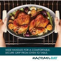Rachael Ray Stoneware Bubble and Brown 4.5-qt. Oval Baker
