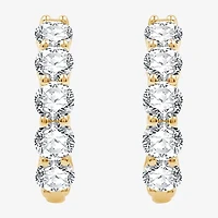 2 CT.T.W.Certified (H-I / I1) Lab Grown Diamond 10K or 14K White or Yellow Gold 19mm Hoop Earrings