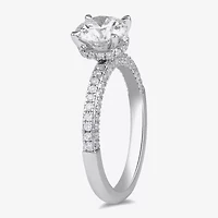 (H-I / SI1-SI2) Womens 2 CT. T.W. White Diamond 10K or 14K Gold Round Side Stone Engagement Ring