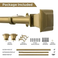 Deco Window Square 1 Adjustable Curtain Rod