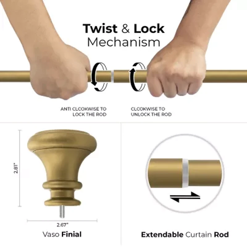 Deco Window Trumpet 1 Adjustable Curtain Rod