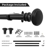 Deco Window Trumpet 1 IN Adjustable Curtain Rod