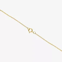 Womens Diamond Accent Lab Created Gemstone 14K Gold Cushion Pendant Necklace