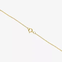 Womens Diamond Accent Lab Created Gemstone 14K Gold Cushion Pendant Necklace