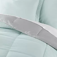 Casual Comfort Solid Reversible Lightweight Down Alternative Comforter Set