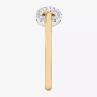 G-H / Si1-Si2) Womens 1/4 CT. T.W. Lab Grown White Diamond 10K Gold Infinity Bypass Cocktail Ring