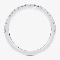 (G-H / Si1-Si2) Womens 2MM 1/4 CT. T.W. Lab Grown White Diamond 10K Gold Wedding Band