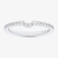 (G-H / Si1-Si2) Womens 2MM 1/4 CT. T.W. Lab Grown White Diamond 10K Gold Wedding Band