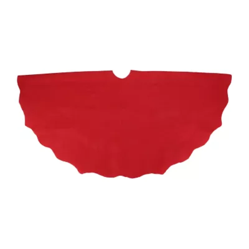 Northlight Red Scalloped Edge Tree Skirt