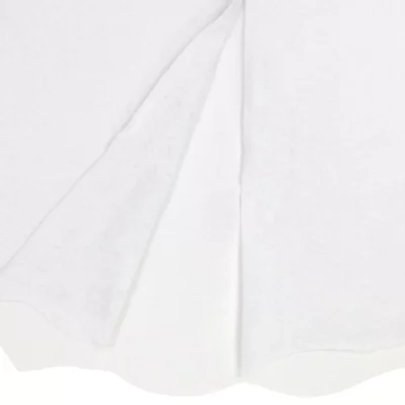Northlight White Scalloped Edge Tree Skirt