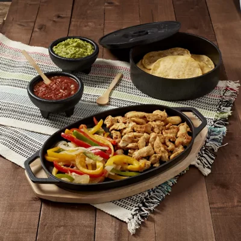Infuse Cast Iron 8-pc. Fajita Set
