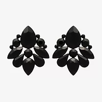 Bijoux Bar Womens Black Glass Drop Earrings