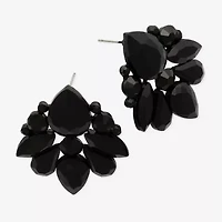 Bijoux Bar Womens Black Glass Drop Earrings
