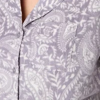 Adonna Womens Fleece Long Sleeve 2-pc. Tall Pajama Sets