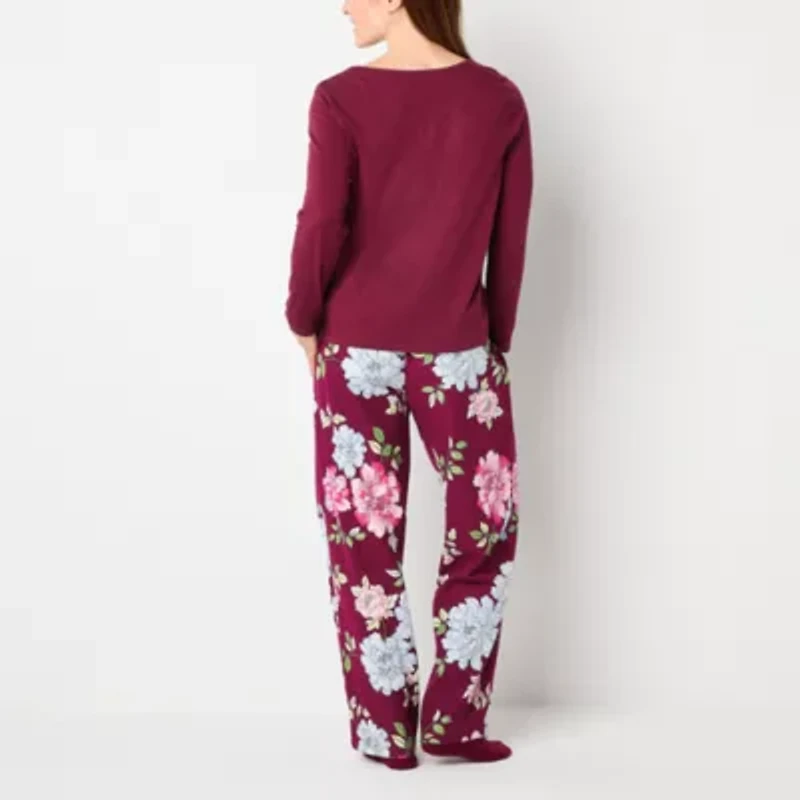 Liz Claiborne Womens Long Sleeve 4-pc. Pajama Sets