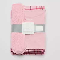 Liz Claiborne Womens Flannel Long Sleeve 4-pc. Pajama Set
