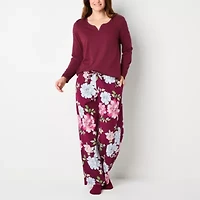 Liz Claiborne Womens Long Sleeve 4-pc. Pajama Sets