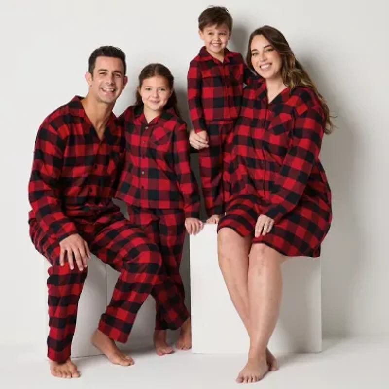 North Pole Trading Co. Mens Flannel Long Sleeve 2-pc. Matching Family Pajama Sets