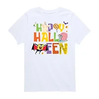 Halloween Big Kid Girls Crew Neck Short Sleeve Spongebob T-Shirt