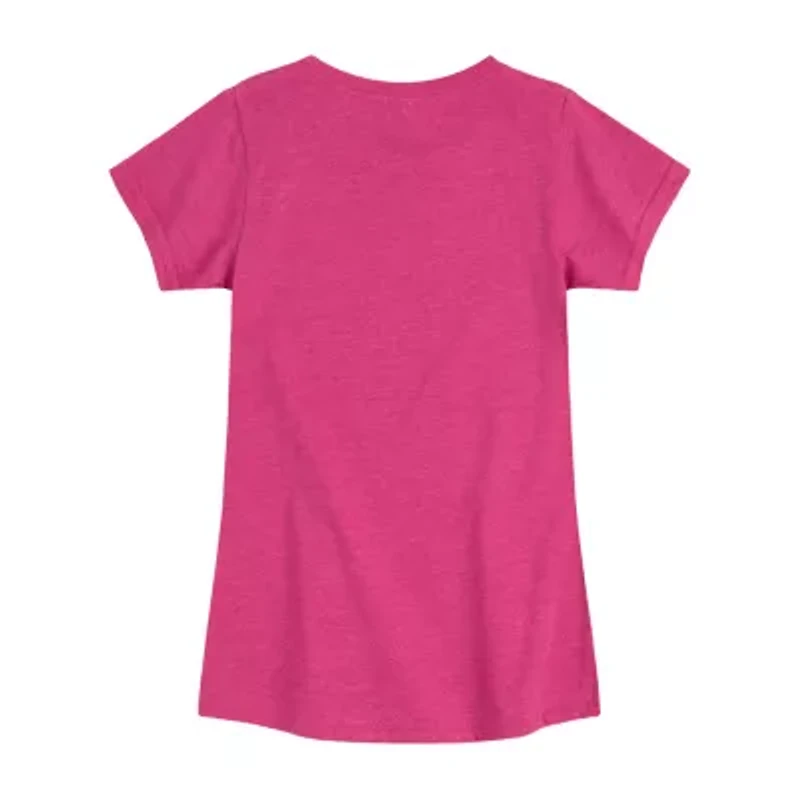 Hi Its Me Big Kid Girls Crew Neck Short Sleeve Barbie T-Shirt