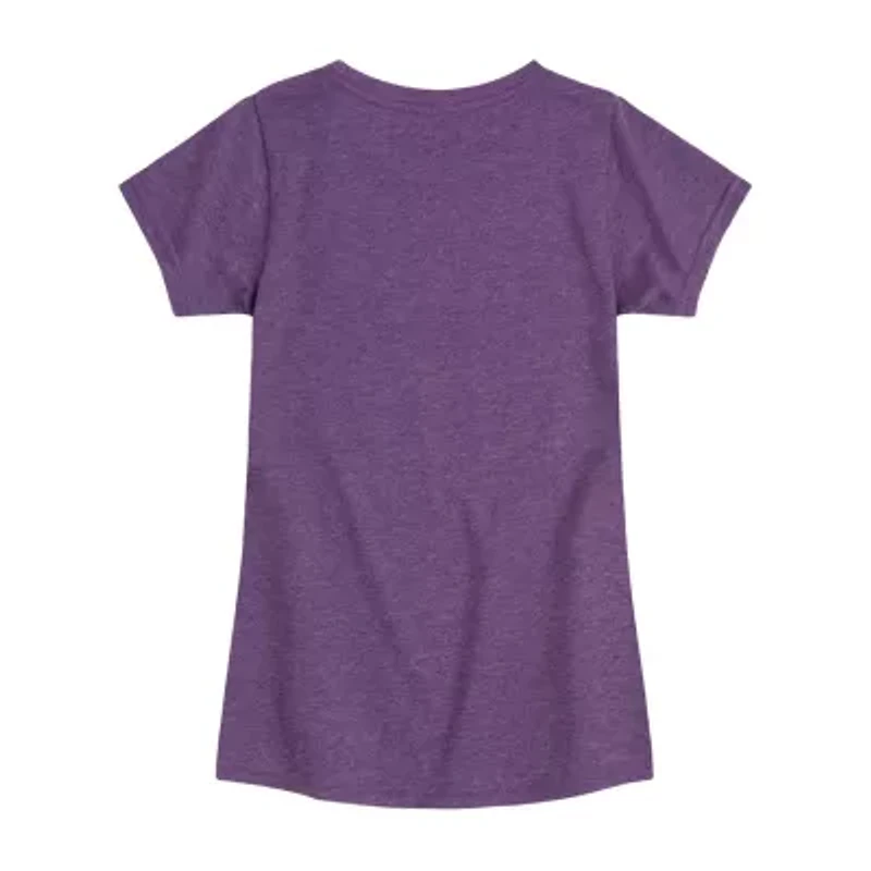 Big Kid Girls Crew Neck Short Sleeve Rudolph T-Shirt