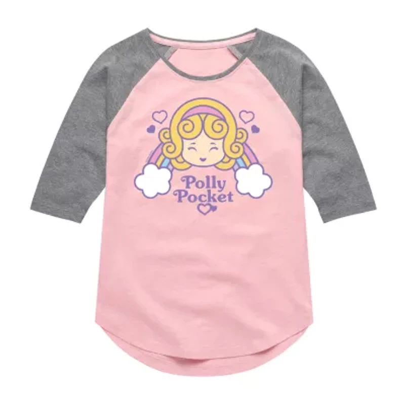 Rainbow Big Kid Girls Crew Neck 3/4 Sleeve T-Shirt