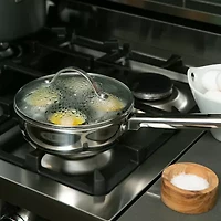 Design Imports Stainless Steel 4- Egg Poacher Set