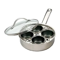 Design Imports Stainless Steel 4- Egg Poacher Set