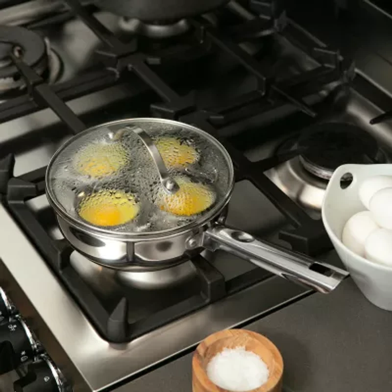 Design Imports Stainless Steel 4- Egg Poacher Set