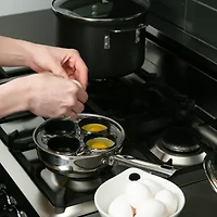 Design Imports Stainless Steel 4- Egg Poacher Set