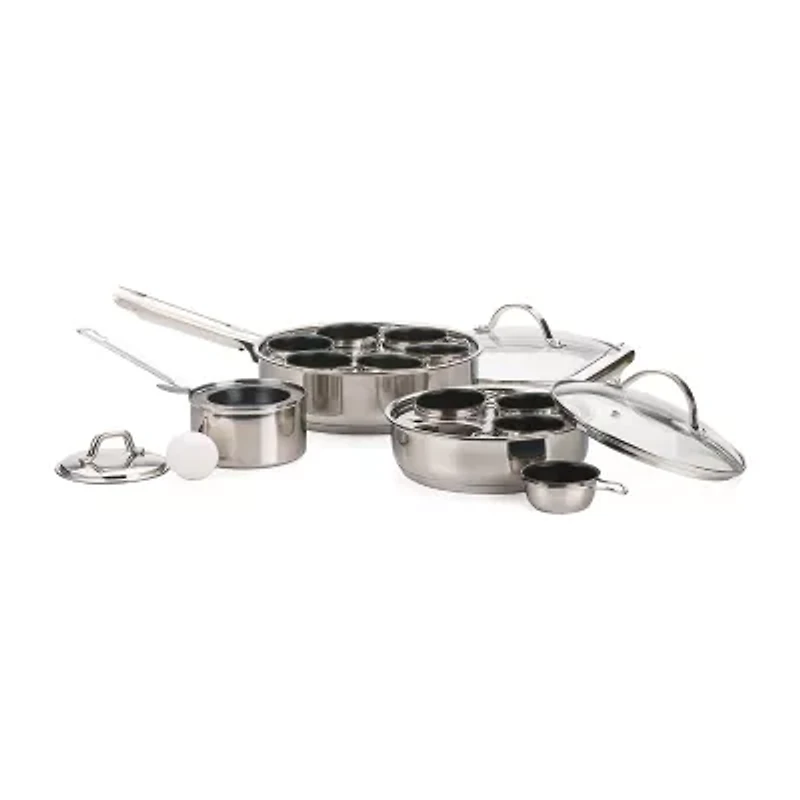 Design Imports Stainless Steel 4- Egg Poacher Set