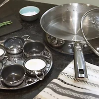 Design Imports Stainless Steel 6- Egg Poacher Set