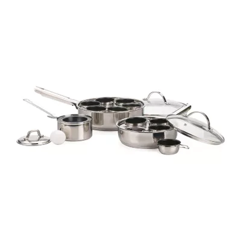 Design Imports Stainless Steel 6- Egg Poacher Set