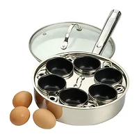 Design Imports Stainless Steel 6- Egg Poacher Set