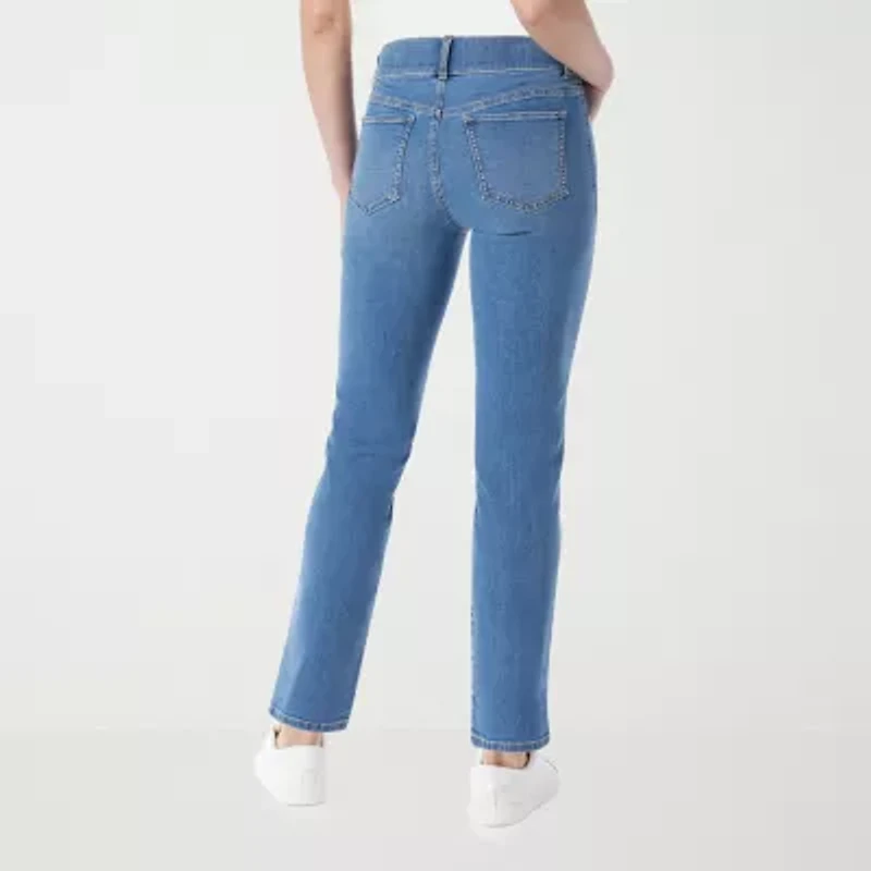 Gloria Vanderbilt® Shape Effect Womens High Rise Pull On Straight Leg Jean