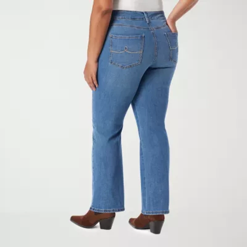 Gloria Vanderbilt Womens Plus High Rise Bootcut Jean