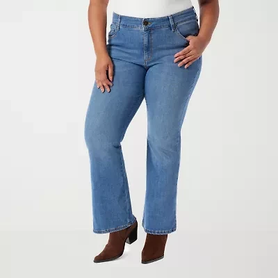 Gloria Vanderbilt Womens Plus High Rise Bootcut Jean