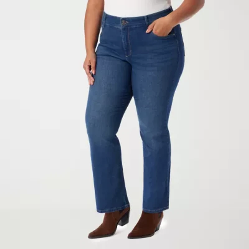 Gloria Vanderbilt-Plus Womens High Rise Bootcut Jean