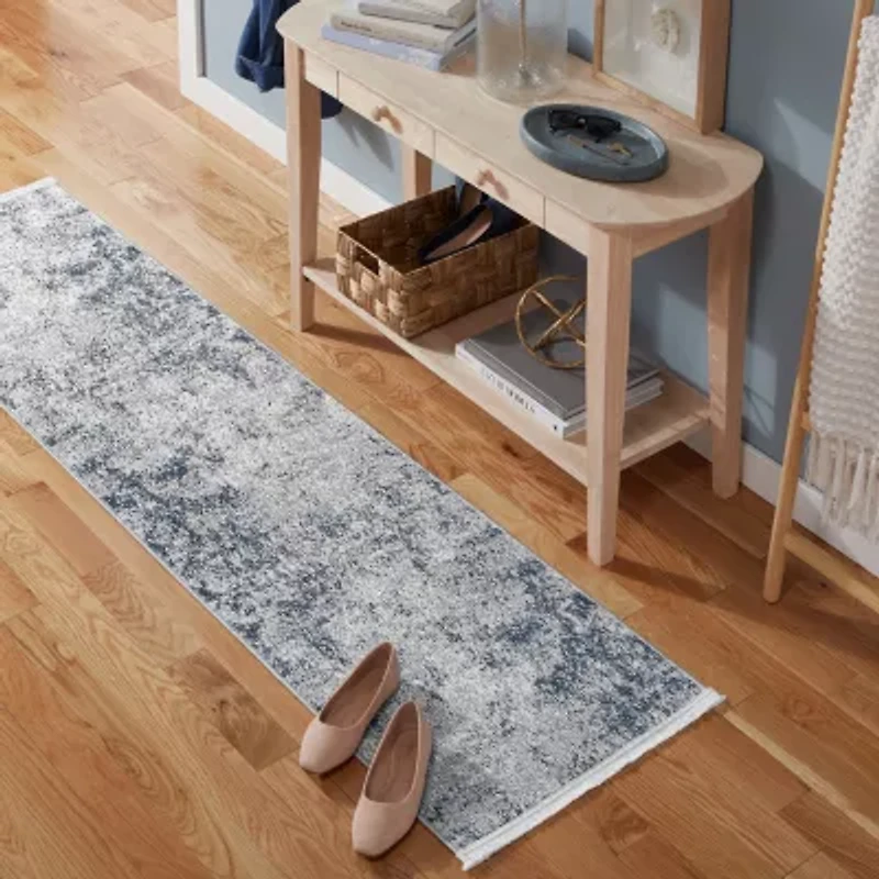 Town And Country Rein Pattern Washable 12" X 84" Indoor Rectangular Runner