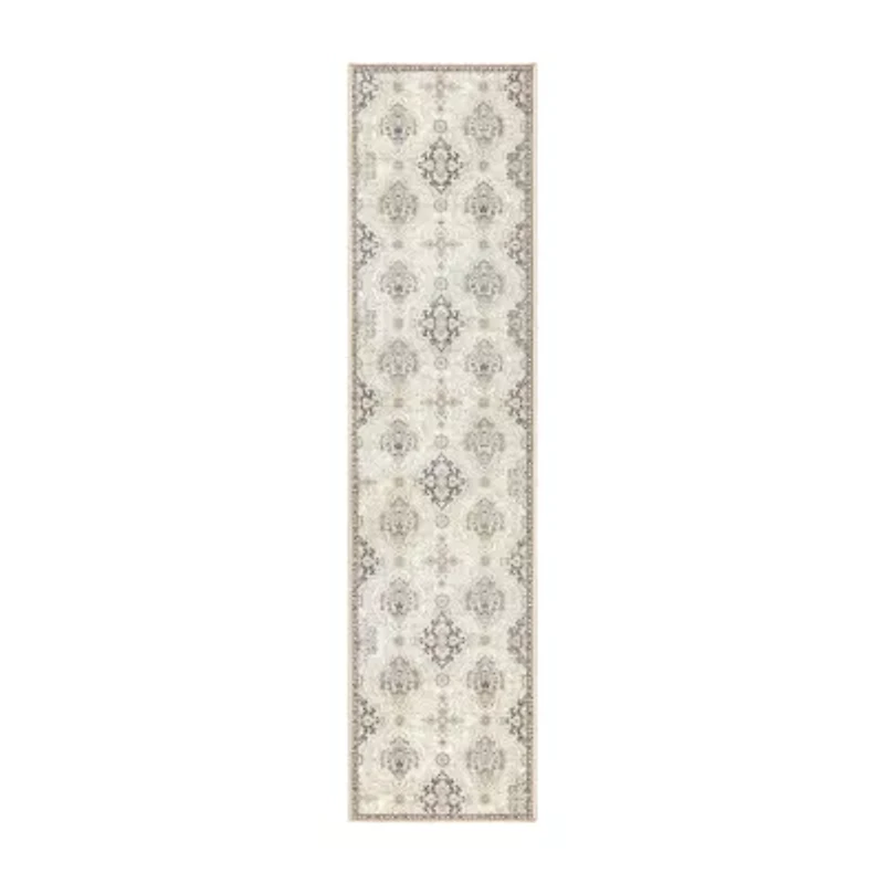 Town And Country Avani Floral Washable 19" X 78" Indoor Rectangular Runner