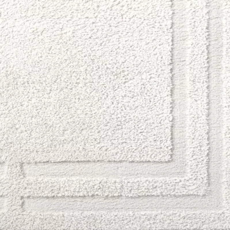 Town And Country Cloud Shag Geometric Washable Indoor Rectangular Area Rug