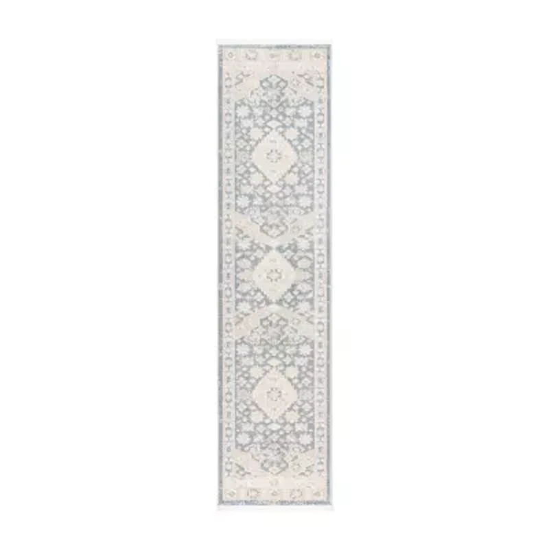 Town And Country Rein Medallion Washable 12" X 84" Indoor Rectangular Runner