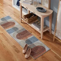 Town And Country Avani Stripe Washable 19" X 78" Indoor Rectangular Runner